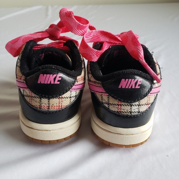 Toddler Nike dunk low "hemp/pink/plaid. Size 6c. - Picture 4 of 9